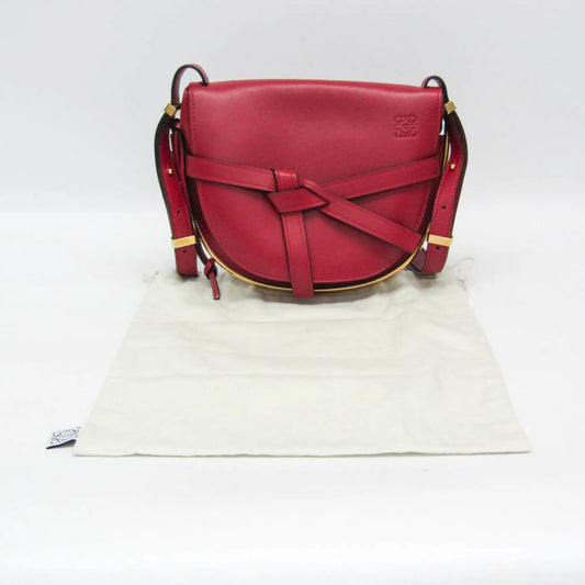 Loewe Metal Gate Leather, Red, Leather, Shoulder Bag