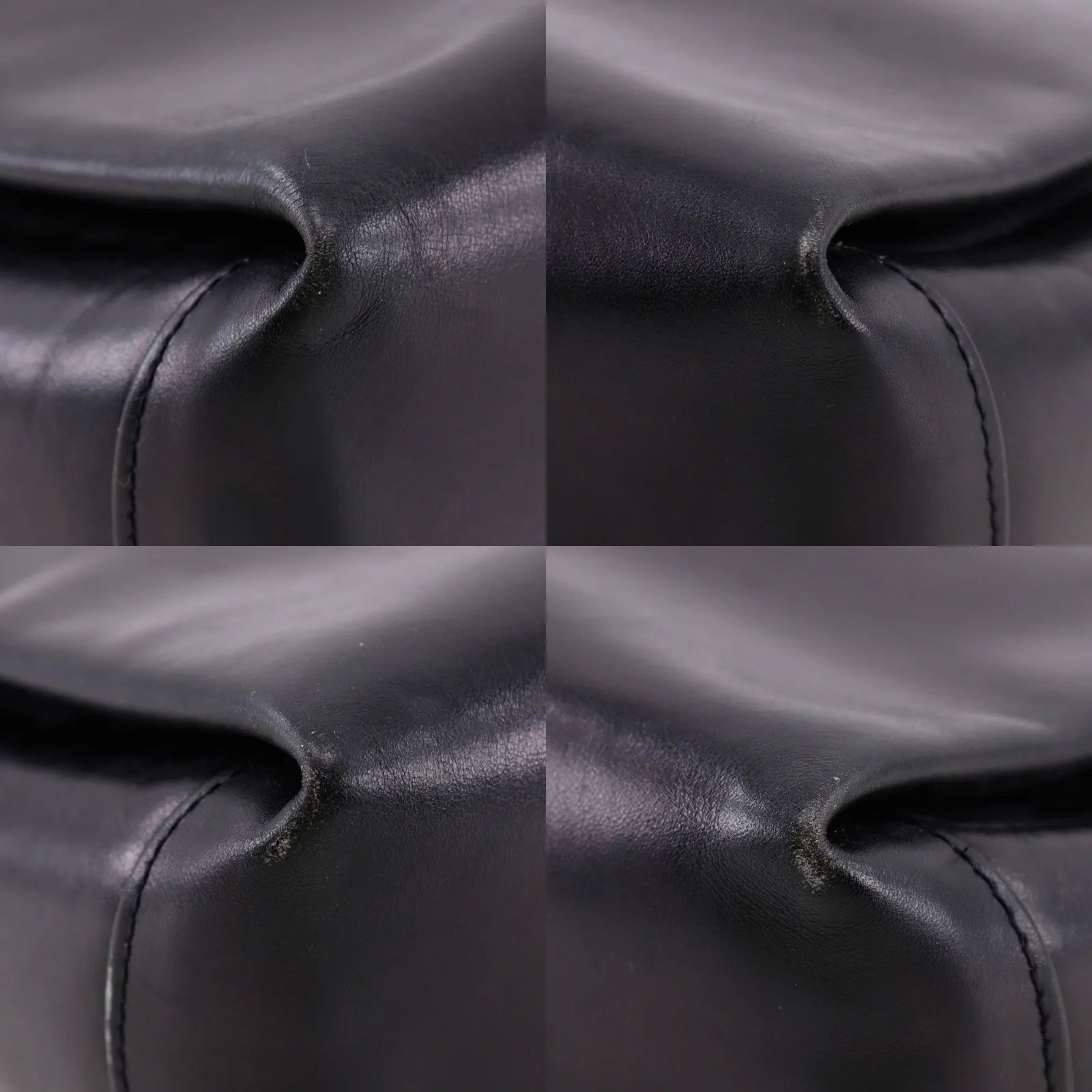 Gucci Vintage Leather, Black, Leather, Shoulder Bag