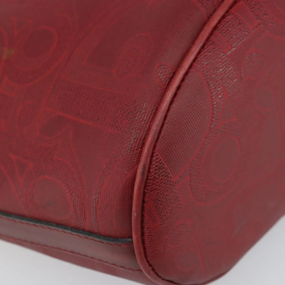 Christian Dior Vintage Trotter Canvas, Red, Canvas, Shoulder Bag