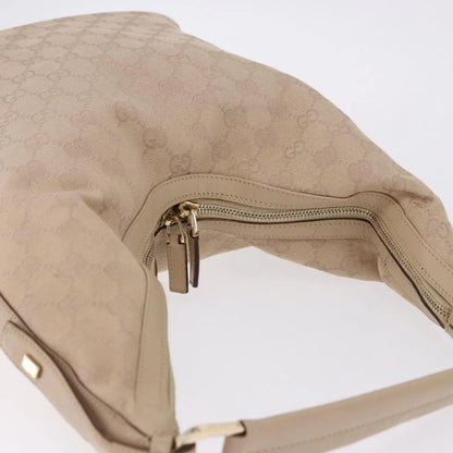 Gucci Zip Hobo Canvas, Beige, Canvas, Handbag