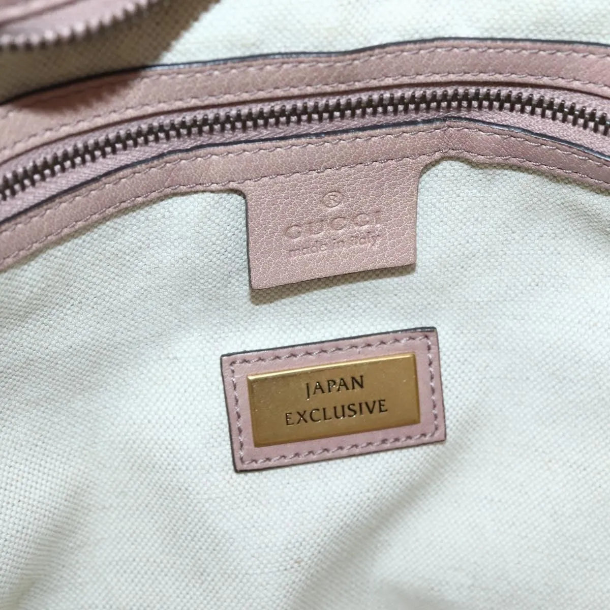 Gucci Vintage Interlocking G Canvas and Leather, Beige, Canvas, Handbag