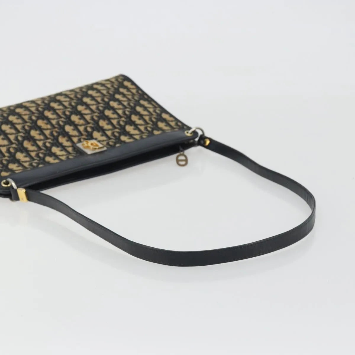Christian Dior Vintage Trotter Canvas, Navy, Canvas, Shoulder Bag
