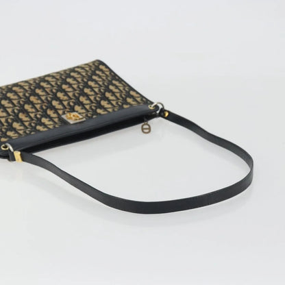 Christian Dior Vintage Trotter Canvas, Navy, Canvas, Shoulder Bag