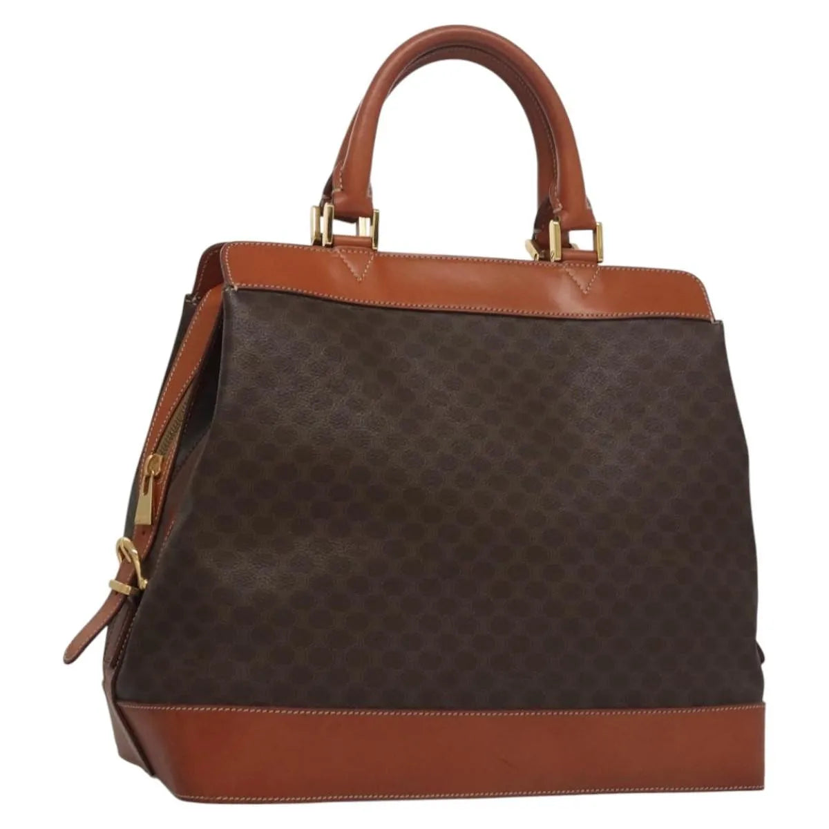 Celine Handbag Canvas, Brown, Canvas, Handbag