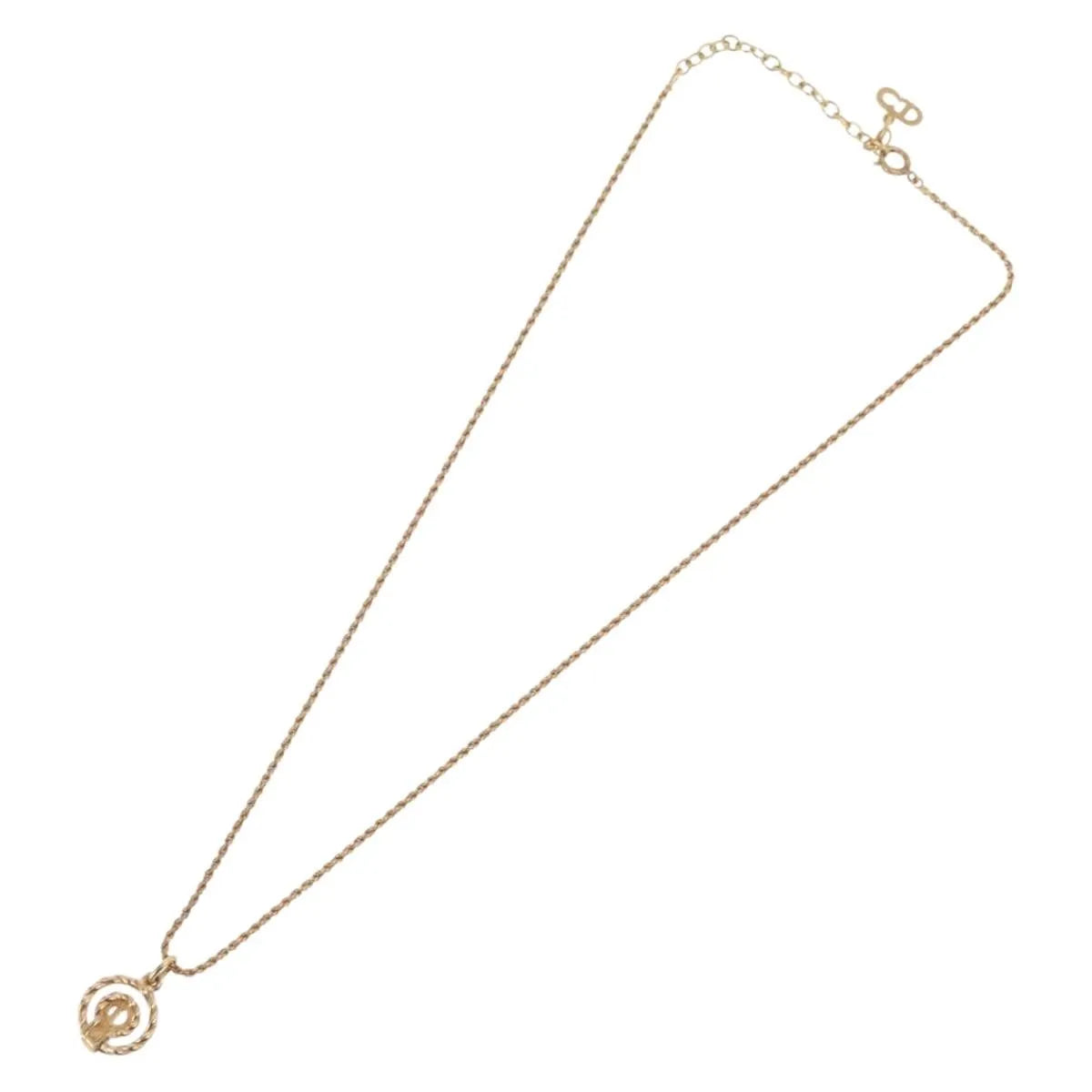 Christian Dior CD Pendant Gold-plated, Gold, Gold Plated, Necklace