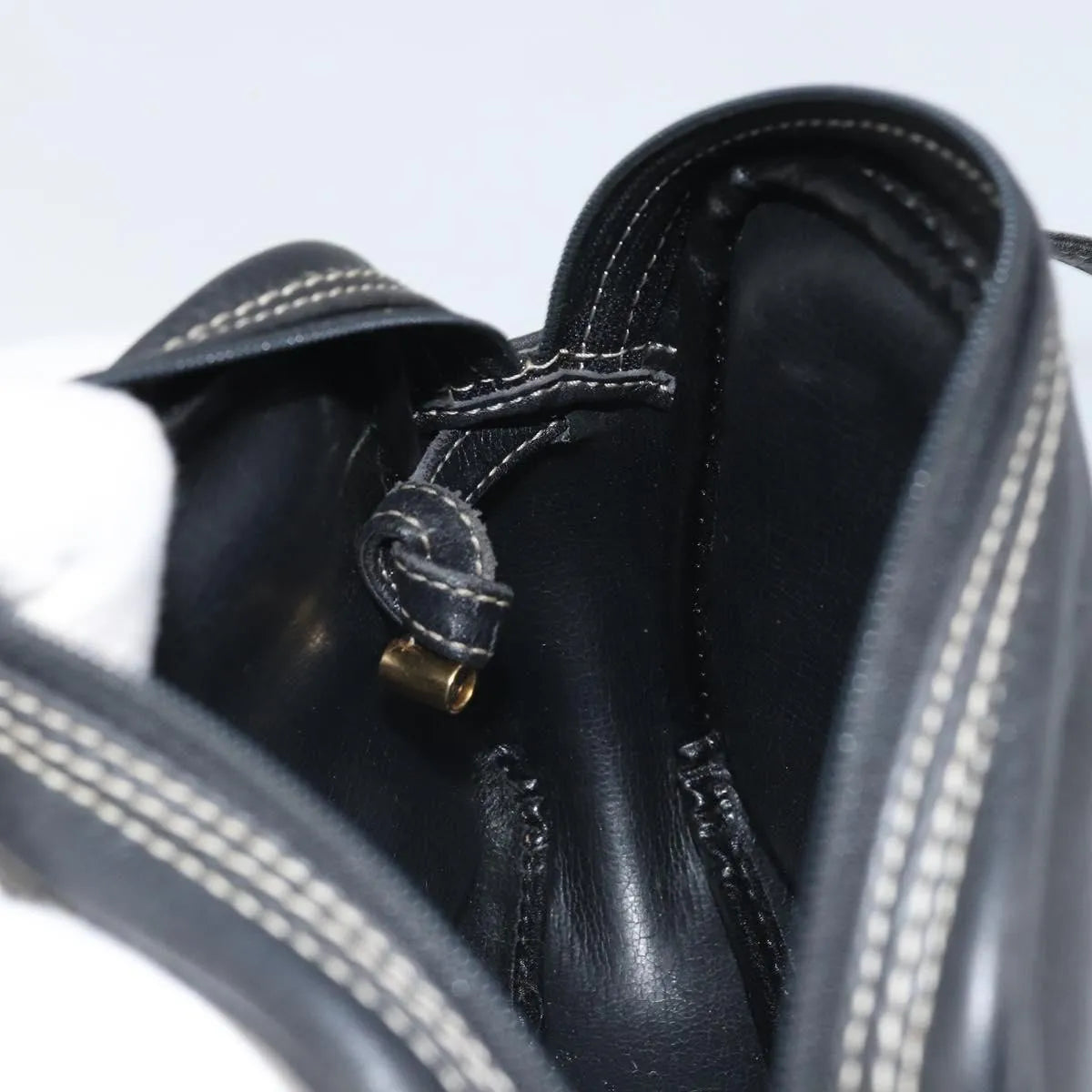 Christian Dior CD Shoulder bag Leather, Navy, Leather, Shoulder Bag