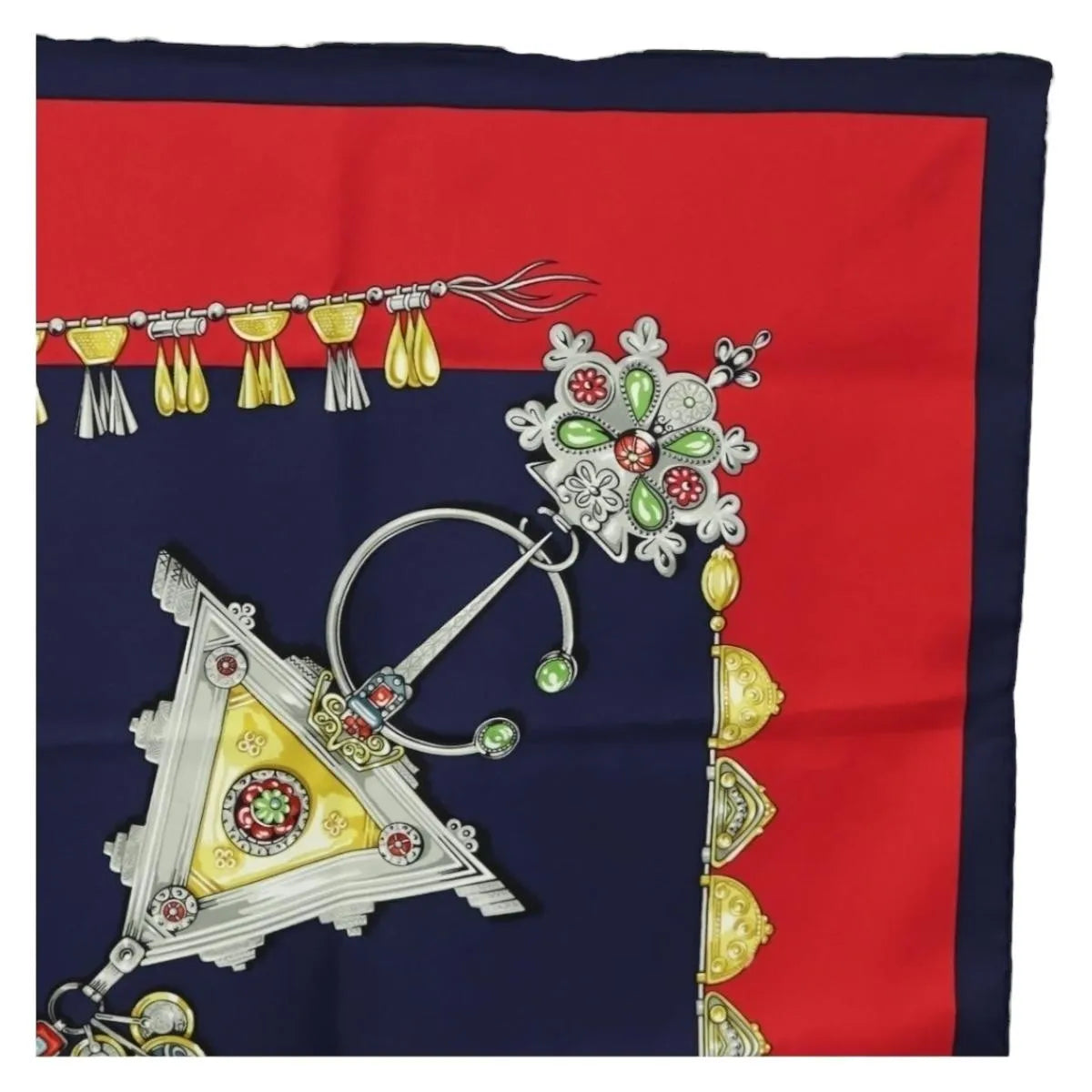 Hermes Carré 90 Silk multicolor, Navy, Silk, Scarf