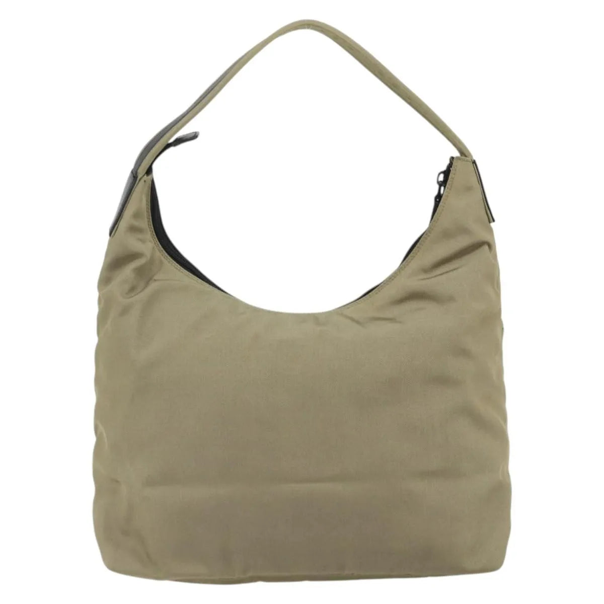 Gucci Double Pocket Hobo Nylon, Beige, Nylon, Shoulder Bag