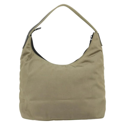 Gucci Double Pocket Hobo Nylon, Beige, Nylon, Shoulder Bag