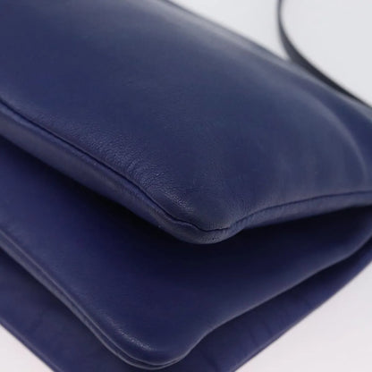Celine Trio Leather, Blue, Leather, Shoulder Bag