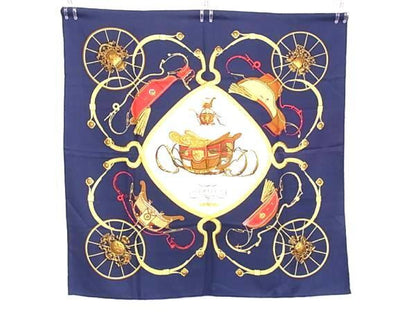 Hermes Carré 90 Silk multicolor, Navy, Silk, Scarf