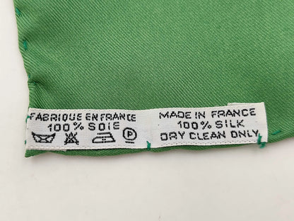 Hermes Carré 90 Silk multicolor, Green, Silk, Scarf