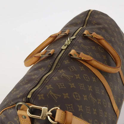 Louis Vuitton Keepall Bandoulière Canvas, Brown, Canvas, Travel Bag