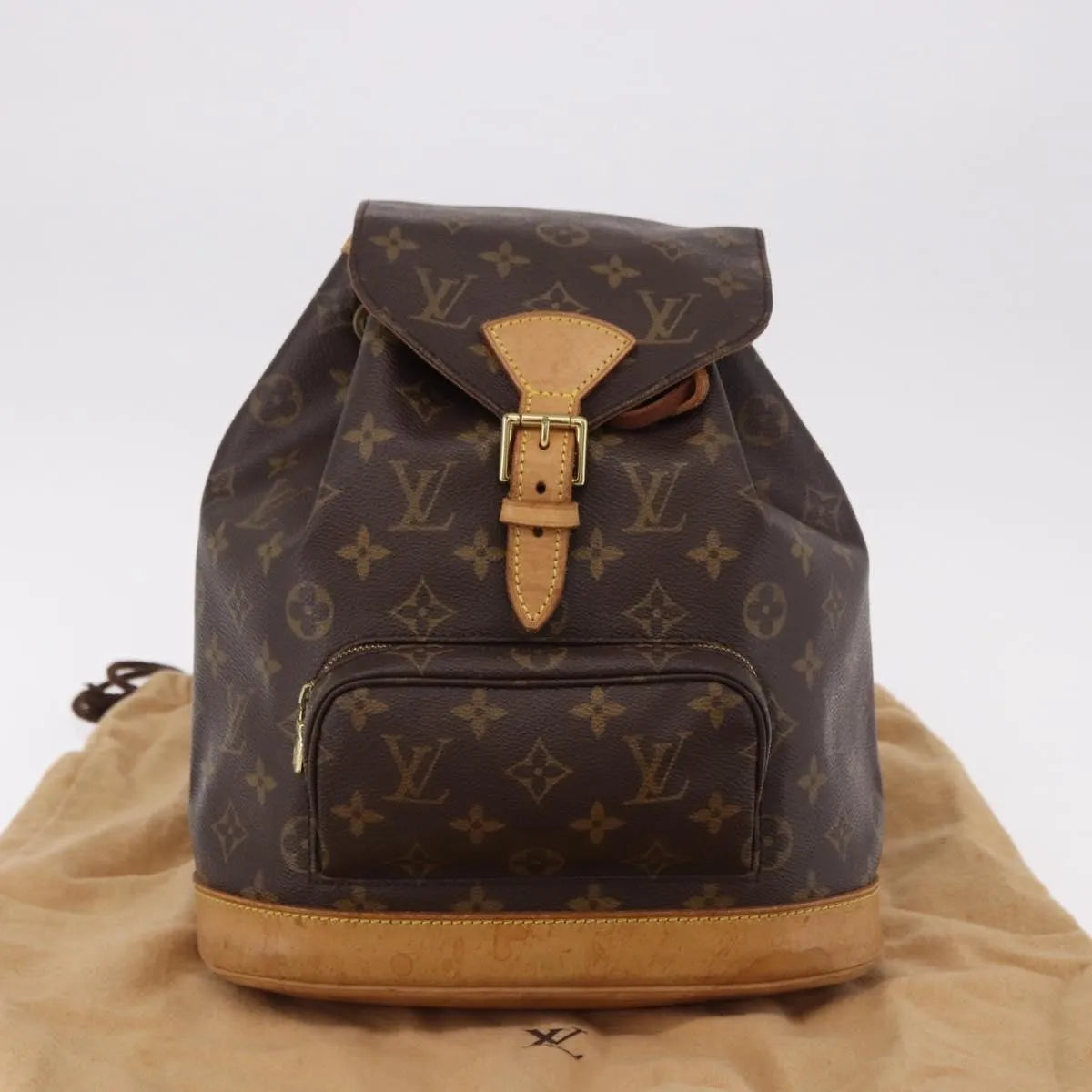 Louis Vuitton Montsouris Monogram, Brown, Canvas, Backpack