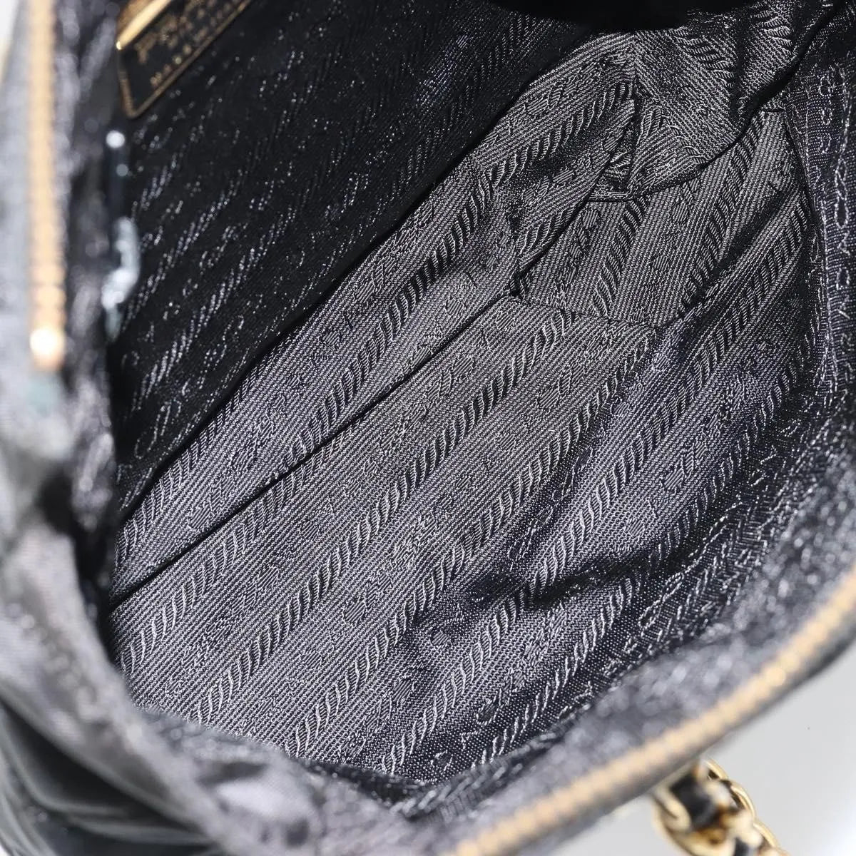 Prada Re-Edition 1995 Chain Quilted Tessuto, Black, Nylon, Shoulder Bag