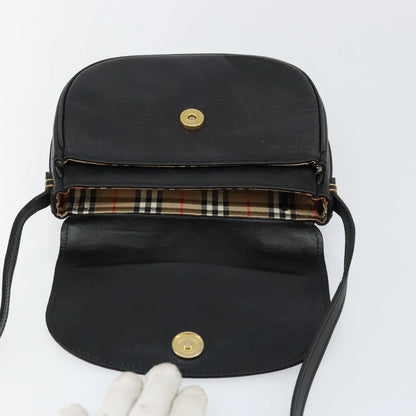 Burberry Flap Shoulder Leather, Black, Leather, Shoulder Bag