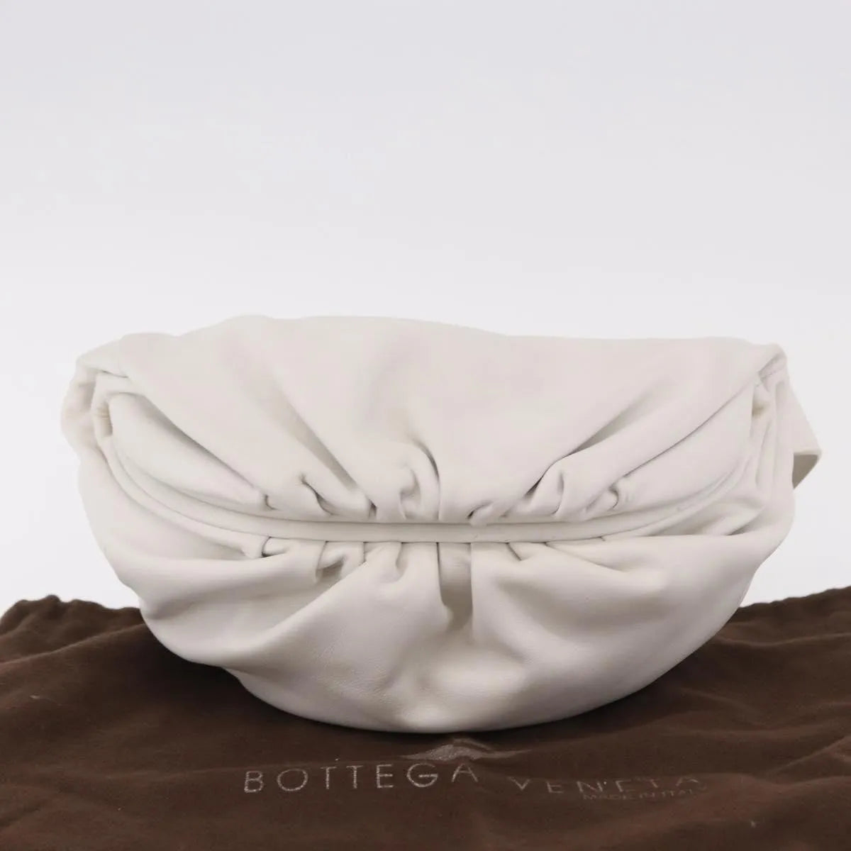 Bottega Veneta The Chain Leather, White, Leather, Shoulder Bag