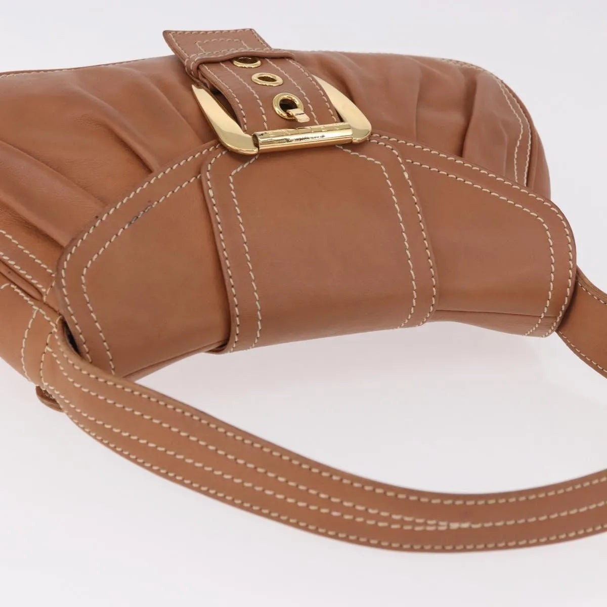 Celine Biker Boogie Satchel Leather, Brown, Leather, Shoulder Bag