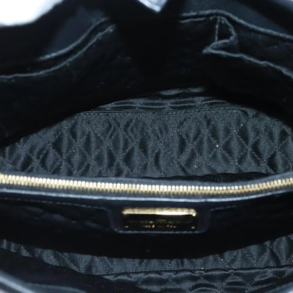 Salvatore Ferragamo Vala Leather, Black, Leather, Handbag