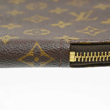 Louis Vuitton Poche Documents Monogram Canvas, Brown, Canvas, Clutch