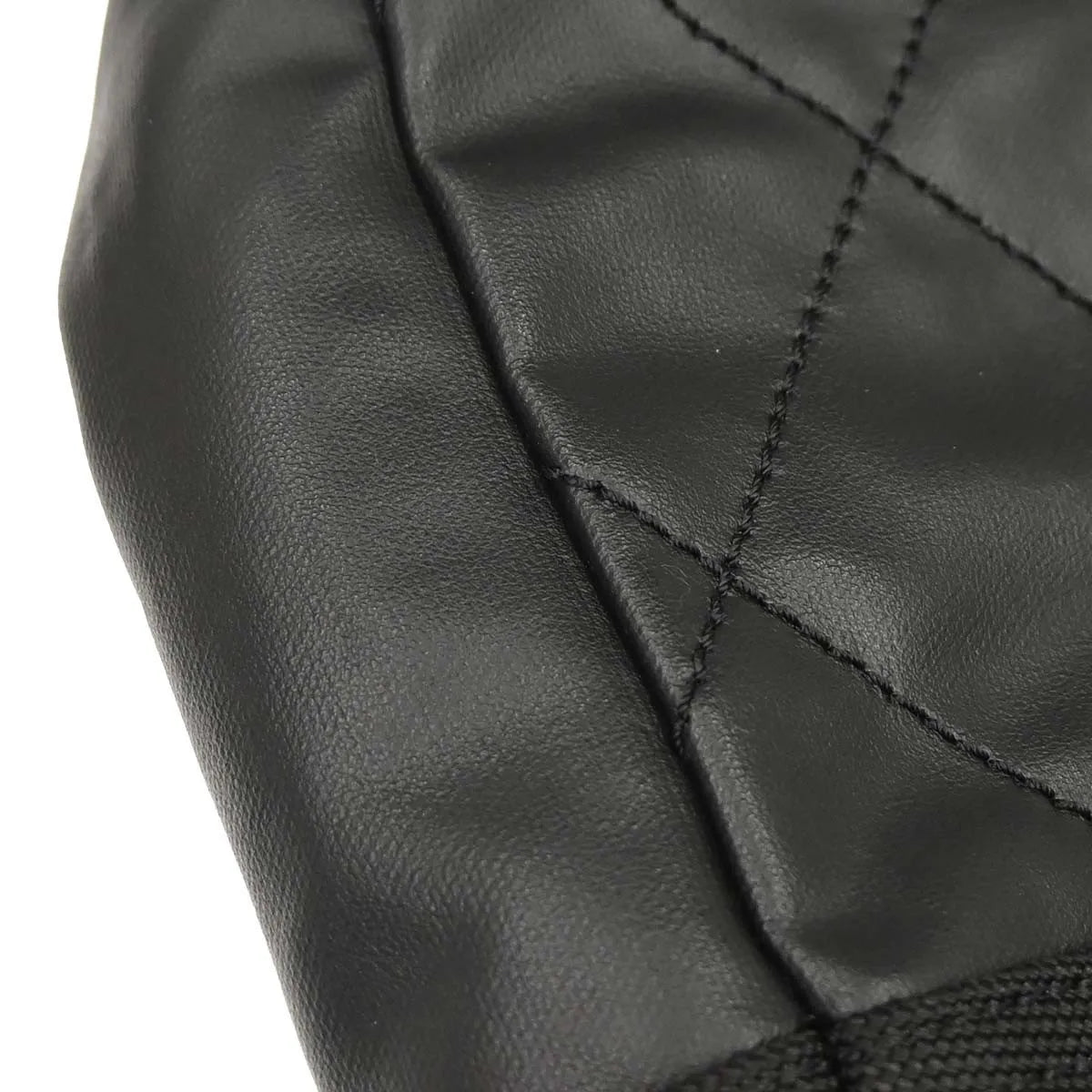 Chanel Biarritz Tote Quilted Coated Canvas, Black, Canvas, Tote Bag