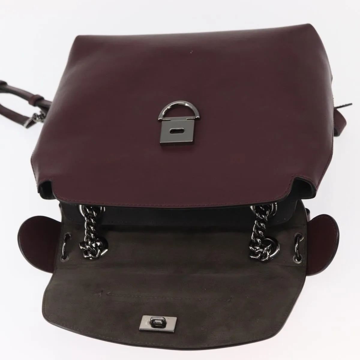 Fendi Back to School Leather, Burgundy, Leather, Backpack