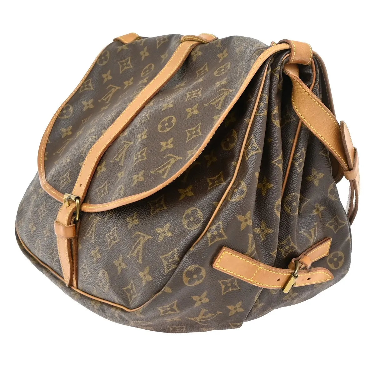 Louis Vuitton Saumur Monogram Canvas, Brown, Canvas, Shoulder Bag