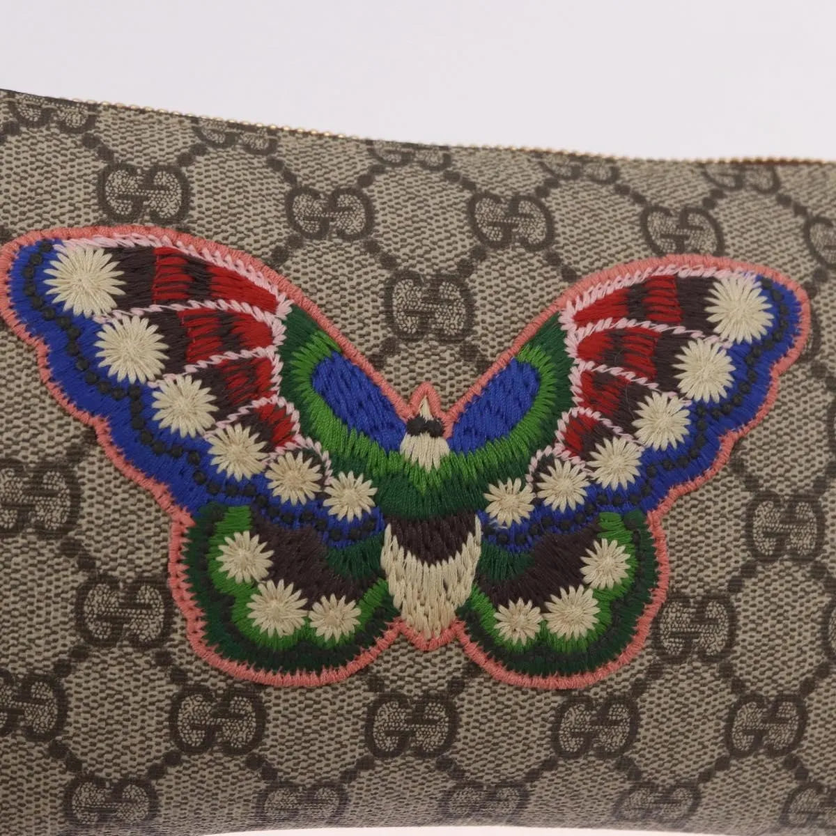 Gucci Pochette GG Canvas, Beige, PVC, Clutch