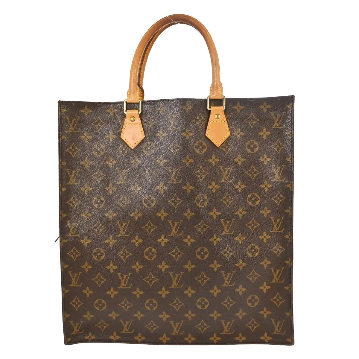 Louis Vuitton Sac Plat Monogram Canvas, Brown, Canvas, Handbag