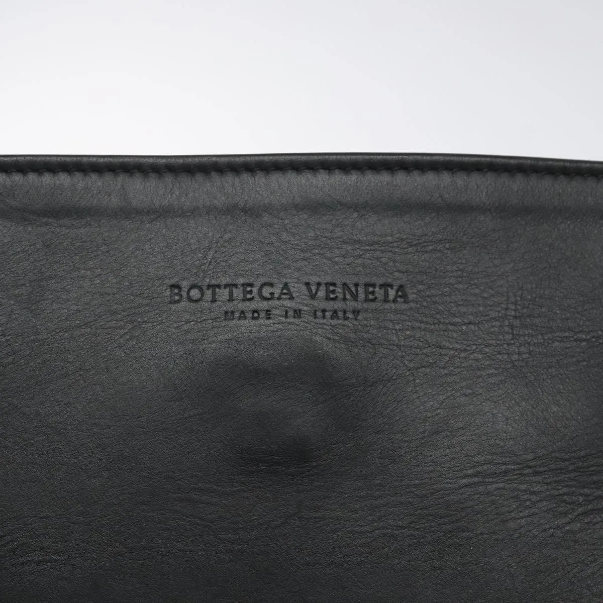 Bottega Veneta Vintage Leather, Black, Leather, Shoulder Bag