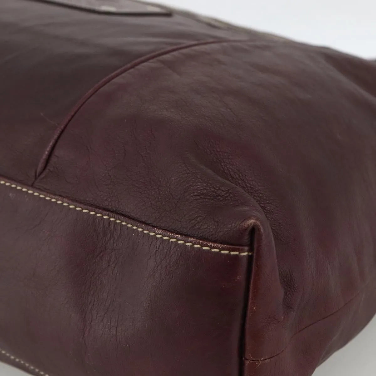 Gucci Logo Crest Messenger Leather, Burgundy, Leather, Shoulder Bag