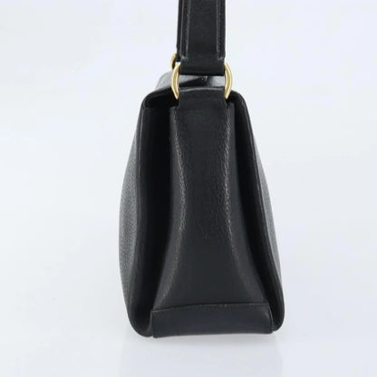 Gucci Vintage Convertible Bamboo Box Leather, Black, Leather, Handbag