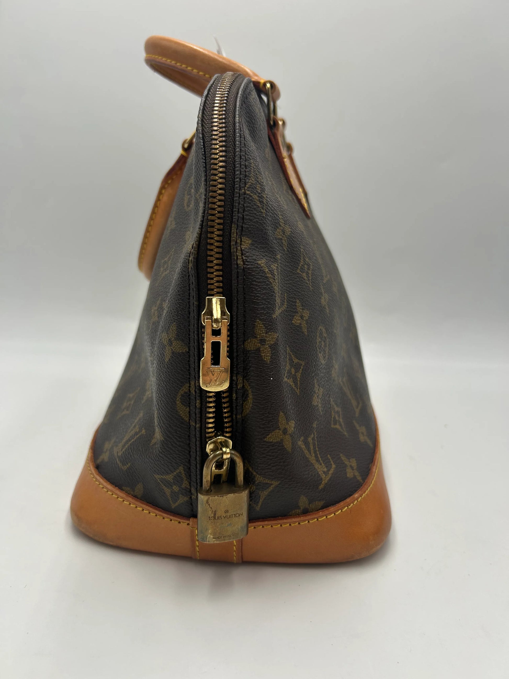 Louis Vuitton Alma Monogram Canvas, Brown, Canvas, Handbag