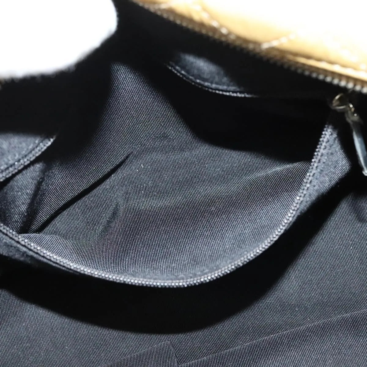 Chanel Camera Case Woven Stitch Patent, Beige, Glass, Shoulder Bag