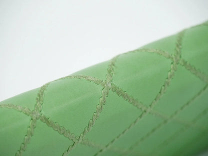 Chanel Wild Stitch Topics Wallet Lambskin, Green, Leather, Wallet