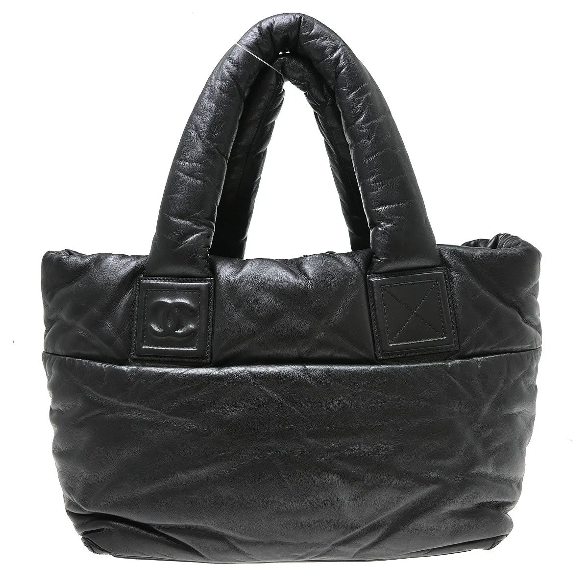Chanel Coco Cocoon Reversible Tote Quilted Lambskin, Black, Leather, Tote Bag