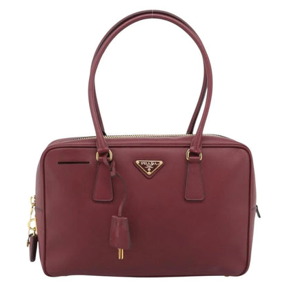 Prada Bauletto Saffiano Leather, Red, Leather, Handbag