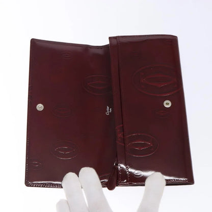 Cartier Happy Birthday Long Patent leather, Burgundy, Patent Leather, Wallet