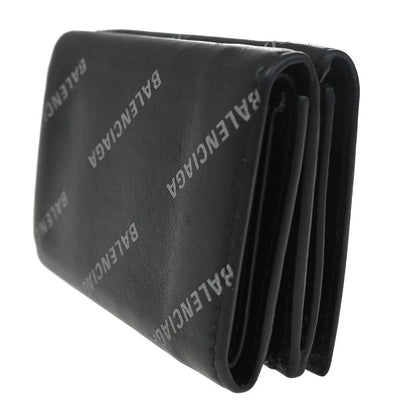 Balenciaga Trifold Leather, Black, Leather, Wallet