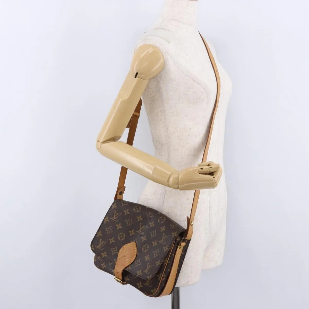 Louis Vuitton Cartouchiere Monogram, Brown, Canvas, Shoulder Bag