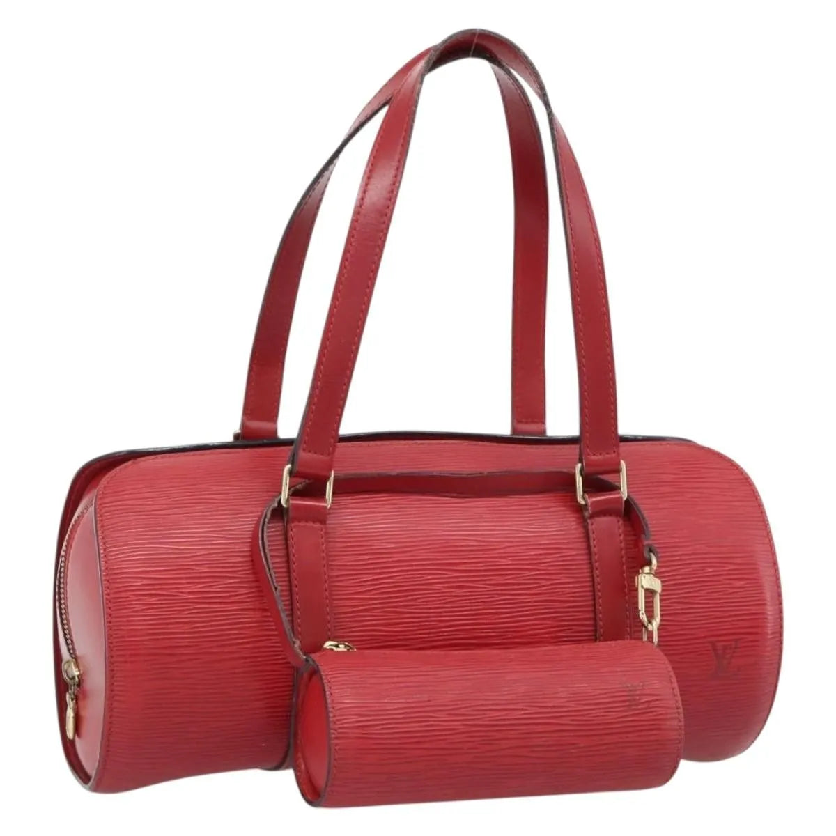 Louis Vuitton Soufflot Epi Leather, Red, Leather, Handbag