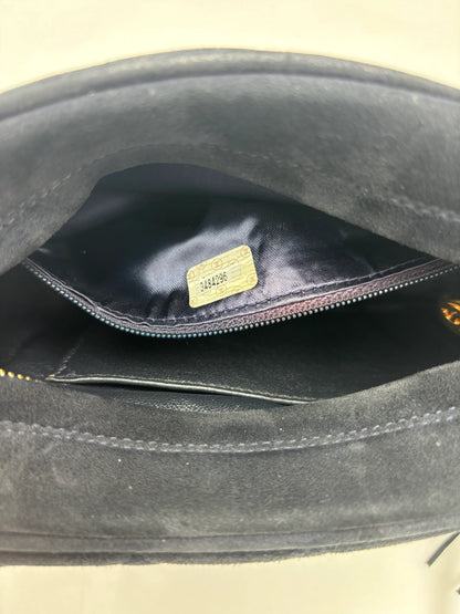 Chanel Vintage Camera Bag Suede, Black, Suede, Crossbody Bag