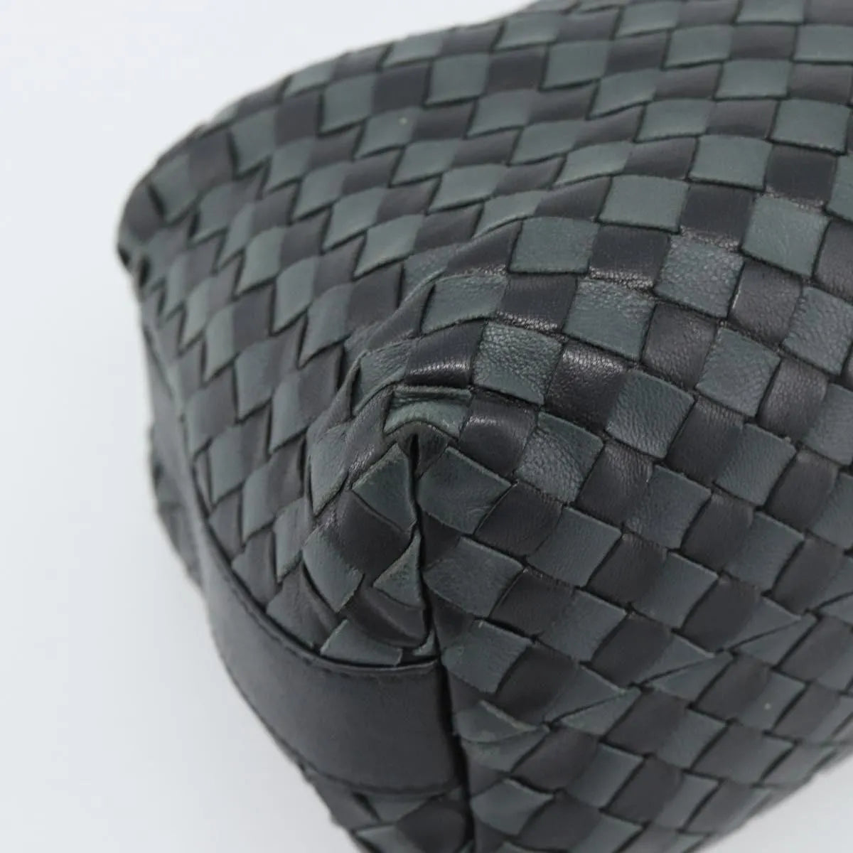 Bottega Veneta Handle Pouch Intrecciato Nappa, Black, Leather, Clutch
