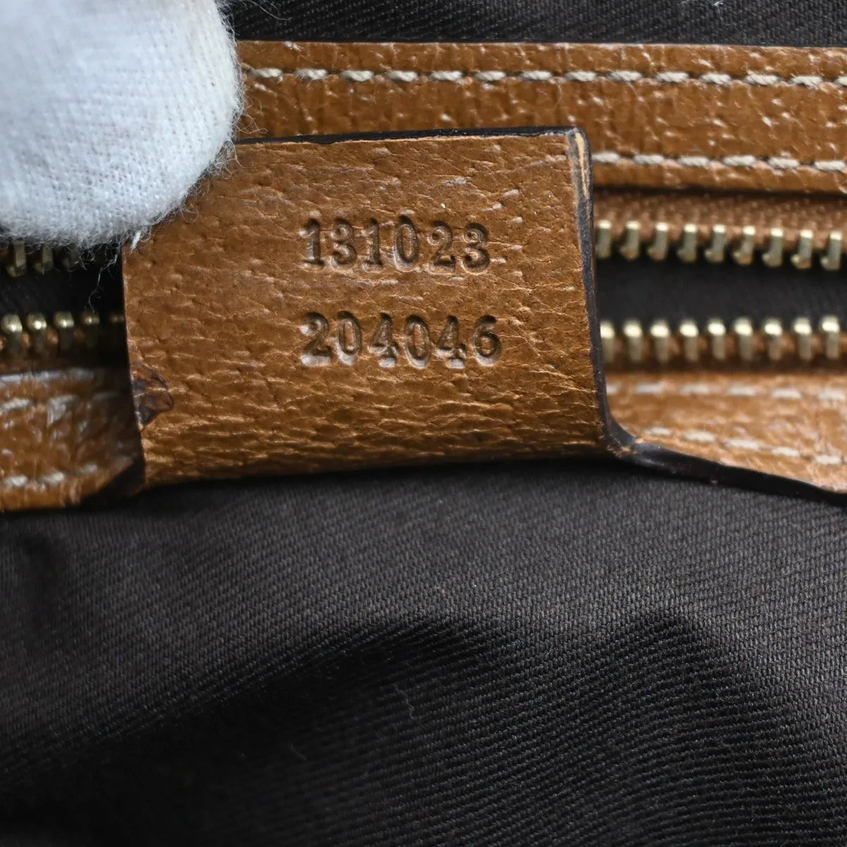 Gucci Vintage Boston Bag Monogram Canvas, Brown, Canvas, Handbag