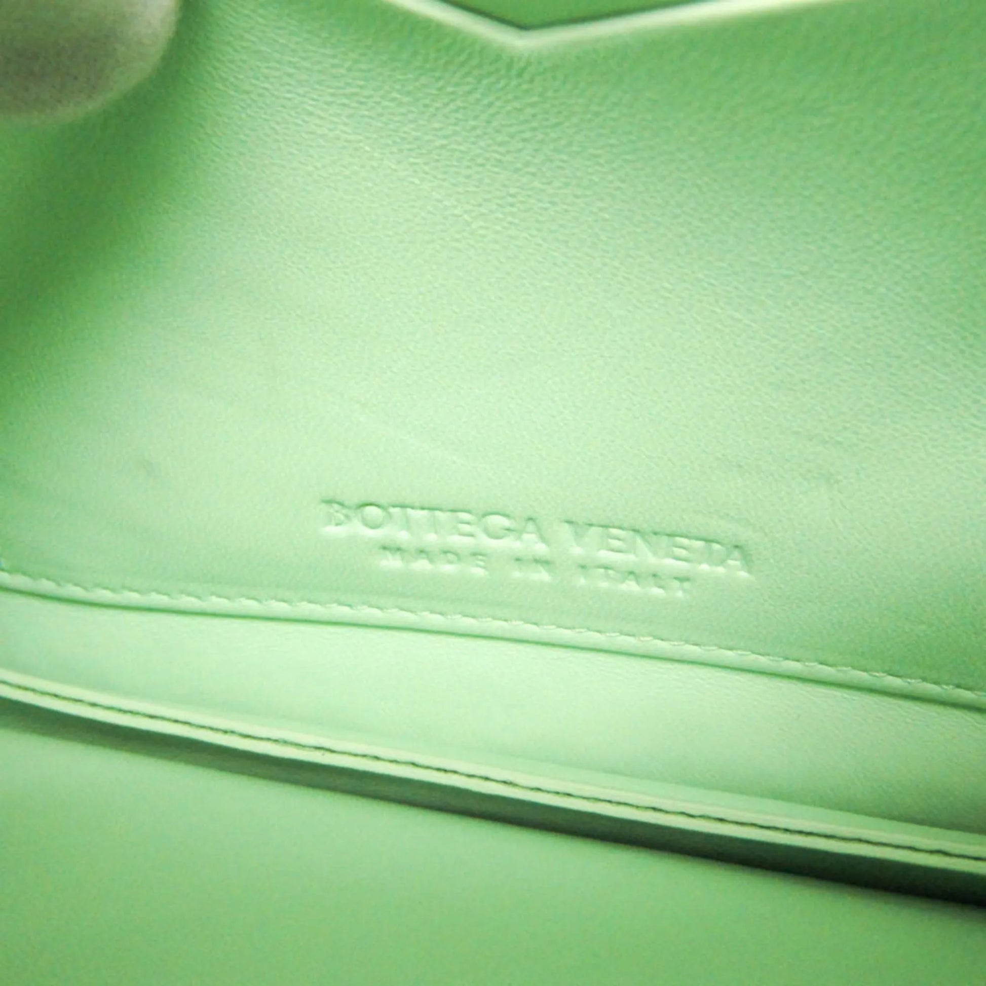 Bottega Veneta Mount Leather, Green, Leather, Shoulder Bag