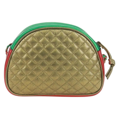 Gucci Trapuntata Camera Quilted Laminated Leather, Red, Leather, Shoulder Bag