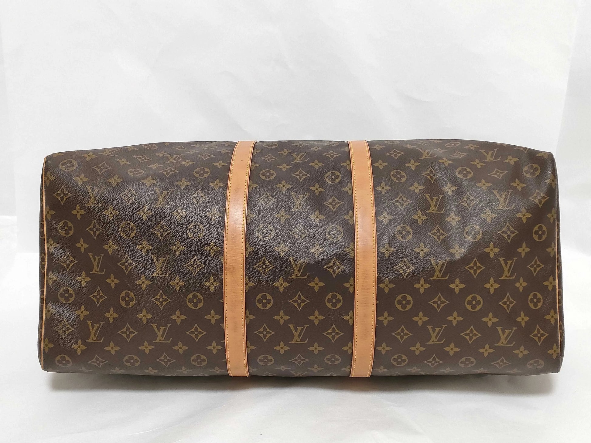 Louis Vuitton Keepall Monogram Canvas, Beige, Canvas, Travel Bag
