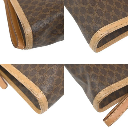Celine Macadam Pochette Canvas and Leather, Brown, Canvas, Clutch