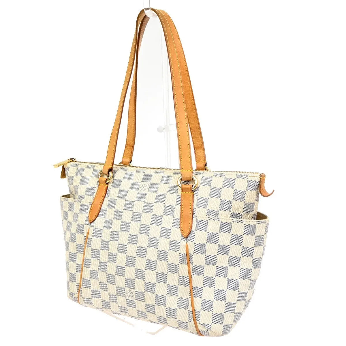 Louis Vuitton Totally Damier azur, White, Canvas, Shoulder Bag