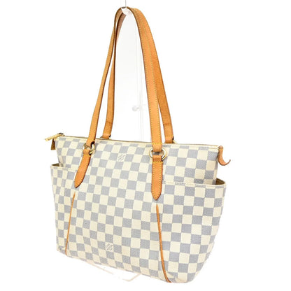 Louis Vuitton Totally Damier azur, White, Canvas, Shoulder Bag